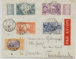 LCTN41-SENEGAL  LETTRE AVION DAKAR / TOULOUSE 1/7/1932 - Lettres & Documents