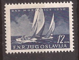 1950  622-27  SCHIFFE  SEGELBOOT   JUGOSLAVIJA JUGOSLAWIEN  TAG DER MARINE  MNH - Sonstige (See)