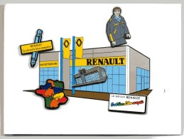 5 Pin's Renault Sur Plaquette Usine Renault. - Renault