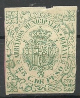 KUBA Cuba Old Local Municipal Stamp HABANA 25 C - Cuba (1874-1898)