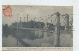 Saint-Cyr-sur-Loire (37) : MP D'un Attelage De  Passage Sur Le Pont Suspendu Bonaparte En 1910(animé)  PF. - Saint-Cyr-sur-Loire