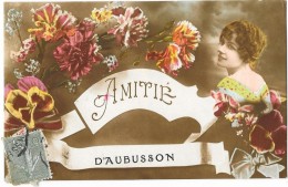 AUBUSSON (23) Carte Fantaisie Amitié De - Aubusson