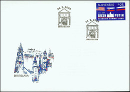 Slovakia 2005, FDC Cover Slovakia Summit Bush-Putin Flags Mi.# 507, Ref.bbzg - FDC