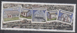 SAINT-PIERRE Et MIQUELON - 25 Ans De L'Île  Aux Marins (île Aux Chiens) : école, Atelier, Maison Jézèquiel, Garage, Etc - Unused Stamps