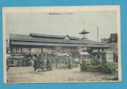 CPA Métier Marchands Ambulants Le Marché La Halle MONTEREAU 77 - Montereau