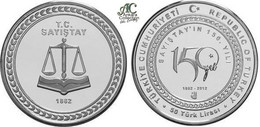 AC - 150th ANNIVERSARY OF COURT OF ACCOUNTS COMMEMORATIVE SILVER COIN PROOF UNCIRCULATED TURKIYE 2012 - Turkey