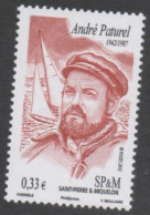 SAINT-PIERRE Et MIQUELON - Personnalité - André PATUREL - "la Miquelonnaise", Société De Pêche -  Portrait, Voilier - - Unused Stamps