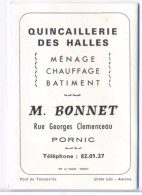 Dépliant Publicitaire Quincaillerie Des Halles Bonnet Pornic Calendrier 1970 Panneaux Code De La Route - Other & Unclassified