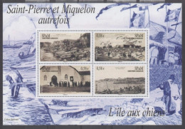 SAINT-PIERRE Et MIQUELON - Saint-Pierre Et Miquelon Autrefois : L'Île Aux Chiens - - Hojas Y Bloques
