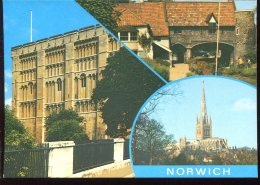 CPM Royaume Uni NORWICH Multi Vues Castle Pull's Ferry Cathedral - Norwich