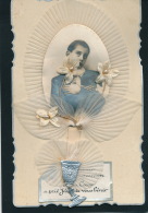 ENFANTS - COMMUNION - Jolie Carte Fantaisie Avec Ajoutis Portrait Petit Garçon Communiant - Eglise De POMEROLS -1946 - Kommunion