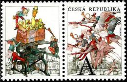 Czech Republic - 2015 - The Flying Post Office - Mint Stamp With Personalized Coupon - Unused Stamps