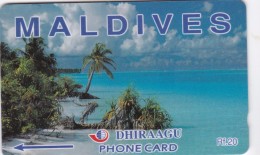 Maldives, 68MLDA, Beach, 2 Scans - Maldive