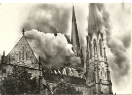 57   SARRALBE    CATHEDRALE DE LA SARRE  INCENDIEE  LE  28  MAI  1954 - Sarralbe