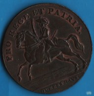 Norwich (Norfolk) Rooks Queens Bays Dragoon Barracks 1793 HALFPENNY  PRO REGE ET PATRIA - Professionnels/De Société