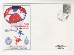 1973 First PARAGLIDE From CARDAK To GALLIPOLI Pmk FPO 14  British Forces Turkey COVER,gb Stamps Cover Parachuting Sport - Parachutisme