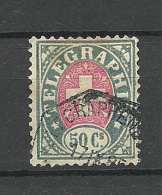 SCHWEIZ Switzerland 1881 Telegraphe Michel 16 O - Telegraafzegels