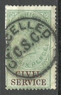 Great Britain Old Revenue Tax Stamp Civil Service O - Officials