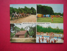 CPM PAYS BAS  BUITEN CENTRUM WITTERZOMER ASSEN  MULTI VUES  VOYAGEE 1973 TIMBRE - Assen