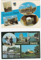 2 ANSICHTEN : VEERE - Multiviews  -  (Zeeland - Holland/Nederland) - Veere