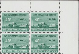 Belgique 1961 Y&T 1195. Variété, Point Sur Le L De Mol (COB 1195-V3). Belgique Et Euratom, Centrale Nucléaire De Mol - Atoom