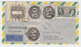 Brazil/Czechoslovakia AIRMAIL REGISTERED COVER - Luchtpost