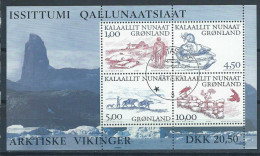 Groënland 2001 Bloc 20  Oblitéré Vikings Arctiques - Blocs