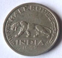 MONEDA DE MEDIA RUPIA DE LA INDIA DE 1947 - India
