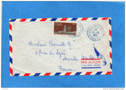 MARCOPHILIE-lettre  Avion COTE DES SOMALIS-1950- DJIBOUTI AVION-stamps N°279- Pour Françe - Briefe U. Dokumente