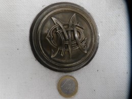 Ancien Cabochon Bronze Logo CREDIT MUNICIPAL De PARIS - Otros & Sin Clasificación