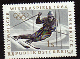 AUTRICHE   N° 974   * *  Jo  1964  Ski - Shooting (Weapons)