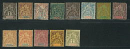 ANJOUAN N° 1 à 13 * (3 & 4 Obl.) N° 8 Défaut Non Compté. - Unused Stamps