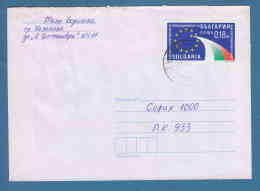 213192 / 2000 - 0.18 Lv. , Beginning The Negotiations For Joining Bulgaria To EU , FLAG , KAZANLAK - SOFIA , Bulgarie - Brieven En Documenten