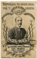 Lic. D. Ricardo Jimenez Oreamundo Presidente 1910-1914 Paz Libertad Edit Zamora Used To Cardenas Cuba Deltiology - Costa Rica