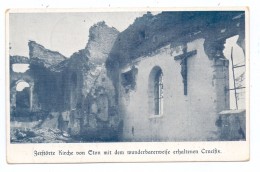 F 55240 ETON, 1.Weltkrieg, Zerstörte Kirche, 1916, Deutsche Feldpost - Spincourt