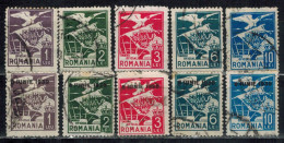 RUMÄNIEN-Dienst 1929 - MiNr: 1-20 10 Verschiedene  Used - Oficiales