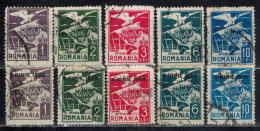 RUMÄNIEN-Dienst 1929 - MiNr: 1-20 10 Verschiedene  Used - Dienstzegels