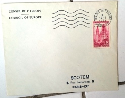 FRANCE Idée Européenne. Yvert SERVICE 16 FDC 1er Jour. 14/01/1958 Strasbourg. - Idées Européennes