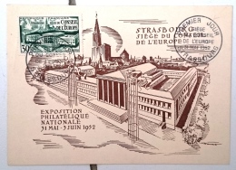 FRANCE Idée Européenne. Europa, Yvert 923 FDC 1 Carte Maximum 1er Jour. Strasbourg GF 31 Mai 1952 - Idées Européennes