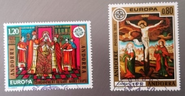 ANDORRE Idée Européenne. Europa, Vitraux, Peinture Yvert N° 243/4  Oblitéré, Used - European Ideas