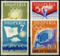 ALBANIE Jeux Olympiques TOKYO 64. Yvert N° 685/88 ** MNH. - Estate 1964: Tokio