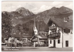 Bayrischzell Germany, Rathaus And Wenndelstein Village Street Scene, 1971 Postally Used, 30pf Traffic Safety - Miesbach