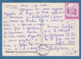 212454 / 1984 - 4 S. - POSTAGE DUE 100 / 700 To SOFIA , LERMOOS 1004 M. TIROL , Austria Osterreich Autriche - Lermoos