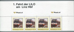 ÖSTERREICH / PM Nr. 8007836 / 1. Fahrt Der LILO Am Linz Hbf / 4er Streifen / Postfrisch / MNH / ** - Personalisierte Briefmarken