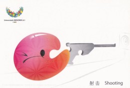 Shooting - UU, Mascot Of The 26th Summer Universiade 2011, Shenzhen Of China, Prepaid Card - Shooting (Weapons)