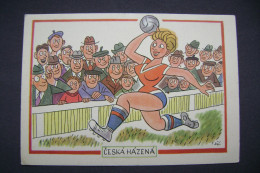 Czechoslovakia: Humor - Czech Handball - Illustrator Otakar Stembera - 1966 Unused - Handbal