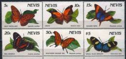 NEVIS Papillons Serie Complete 6 Valeurs YVERT N° 552/57. Neuf Sans Charniere **. MNH - Butterflies