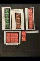 1952-54 DOCTOR BLADE FLAWS On A Range Of Wilding Tudor Watermarked Mint/nhm Multiples. Attractive Range (5 Items)... - Autres & Non Classés