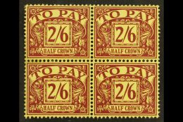 POSTAGE DUE 1937-38 2s6d Purple/yellow, SG D34, Block Of Four, Fresh Mint, Gum Faults.  For More Images, Please... - Non Classificati