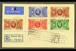 1935 Silver Jubilee Set Complete On Registered FIRST DAY COVER Addressed To Greece With "Undelivered For Reason... - Non Classificati